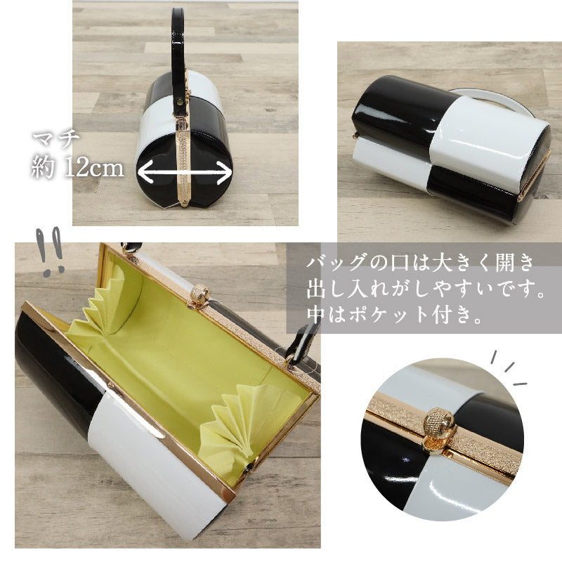【 モノトーン 草履バッグセット 】フリーサイズ 23.0cm～24.5cm 草履バック 草履バックセット 成人式 結婚式 卒業式 エナメル 合皮 草履 二枚芯 白 黒 礼装 フォーマル ブラック ホワイト レディース 履物 バッグ バック バックセット 和装小物