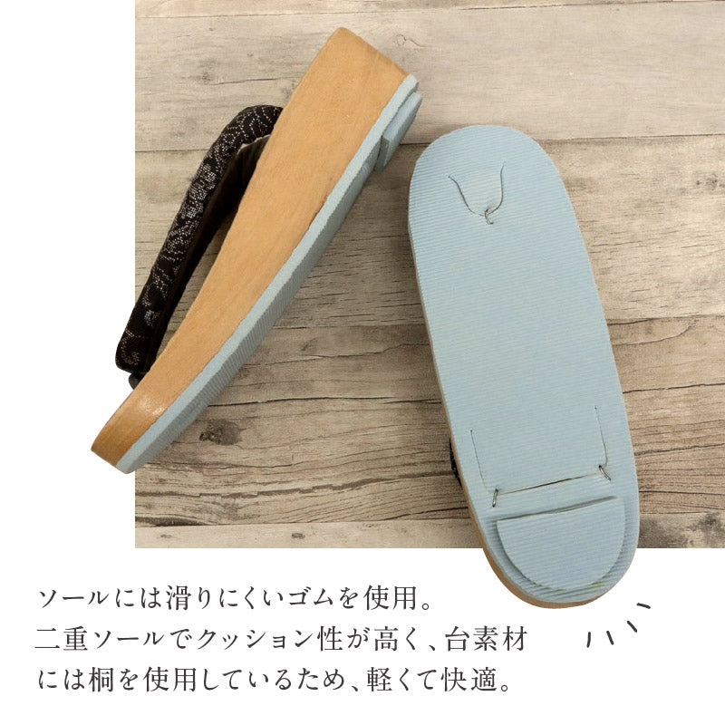 全4種 M L 浴衣 夏着物 大島つむぎ 鼻緒 古典柄 しぼ 日本製 おしゃれ 桐 正絹 下駄 レディース 女性 大人下駄 つっかけ 素足にフィット カジュアル 送料無料 K22-84