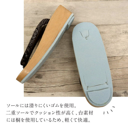 全4種 M L 浴衣 夏着物 大島つむぎ 鼻緒 古典柄 しぼ 日本製 おしゃれ 桐 正絹 下駄 レディース 女性 大人下駄 つっかけ 素足にフィット カジュアル 送料無料 K22-84