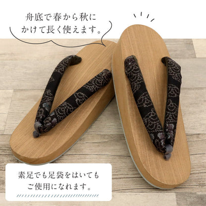 全4種 M L 浴衣 夏着物 大島つむぎ 鼻緒 古典柄 しぼ 日本製 おしゃれ 桐 正絹 下駄 レディース 女性 大人下駄 つっかけ 素足にフィット カジュアル 送料無料 K22-84