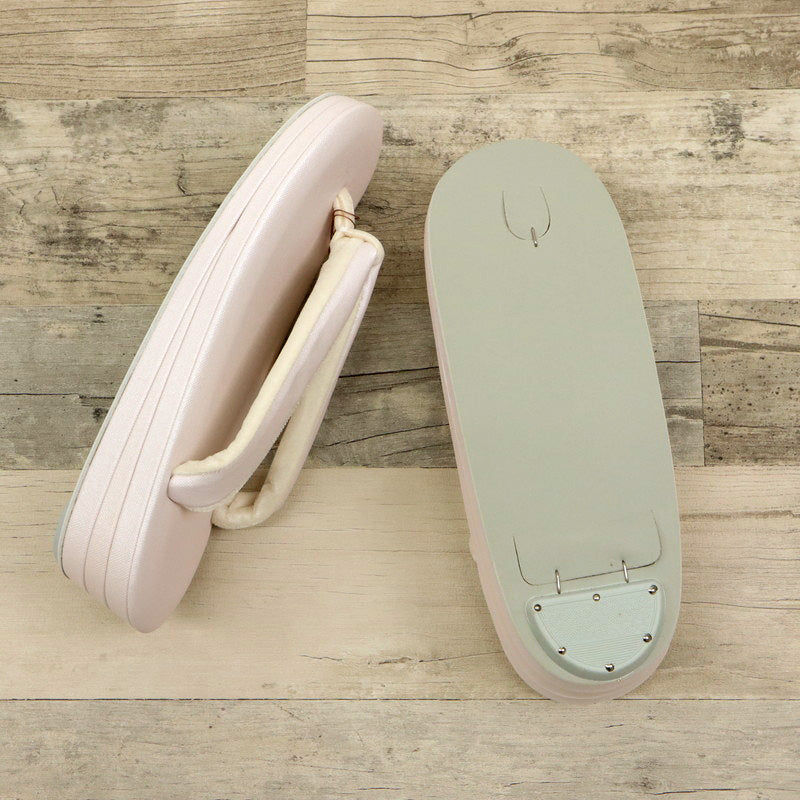 綿草履 全5色 Mサイズ M&Lサイズ フリーサイズ 23.0～24.5cm シンプル 洒落草履 レディース ブルー パープル ピンク ベージュ ブラウン コットン おしゃれ モダン パールカラー ワンサイズ ぞうり 女性 女物 和服履物 小紋 紬 着物 和装小物 k24-61
