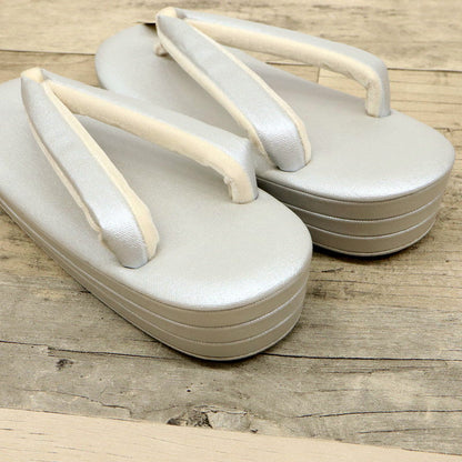 綿草履 全5色 Mサイズ M&Lサイズ フリーサイズ 23.0～24.5cm シンプル 洒落草履 レディース ブルー パープル ピンク ベージュ ブラウン コットン おしゃれ モダン パールカラー ワンサイズ ぞうり 女性 女物 和服履物 小紋 紬 着物 和装小物 k24-61